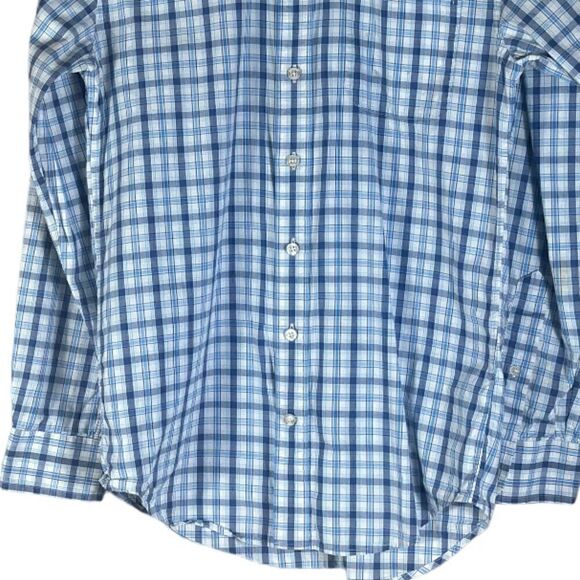 Vineyard Vines Button Front Blue Slim Fit Tucker Shirt Size Small - Picture 5 of 8